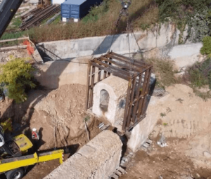 trasloco acquedotto romano villa carcina