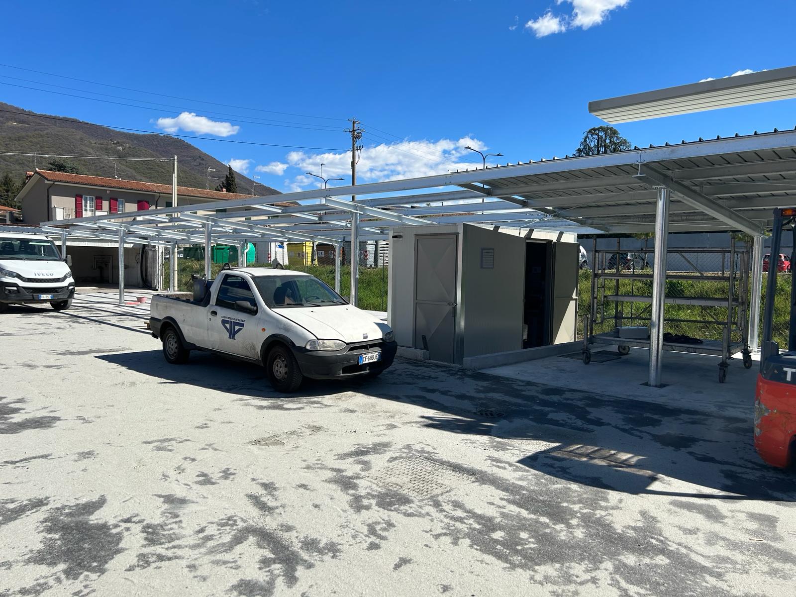 tettoia auto zincata e certificata